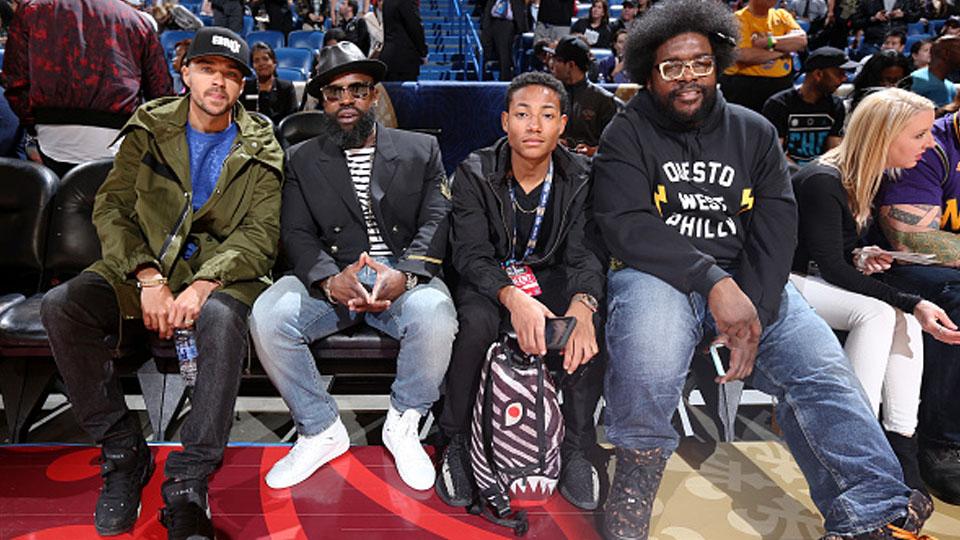 Grup musik The Roots tampak hadir di pertandingan NBA All Star 2017.